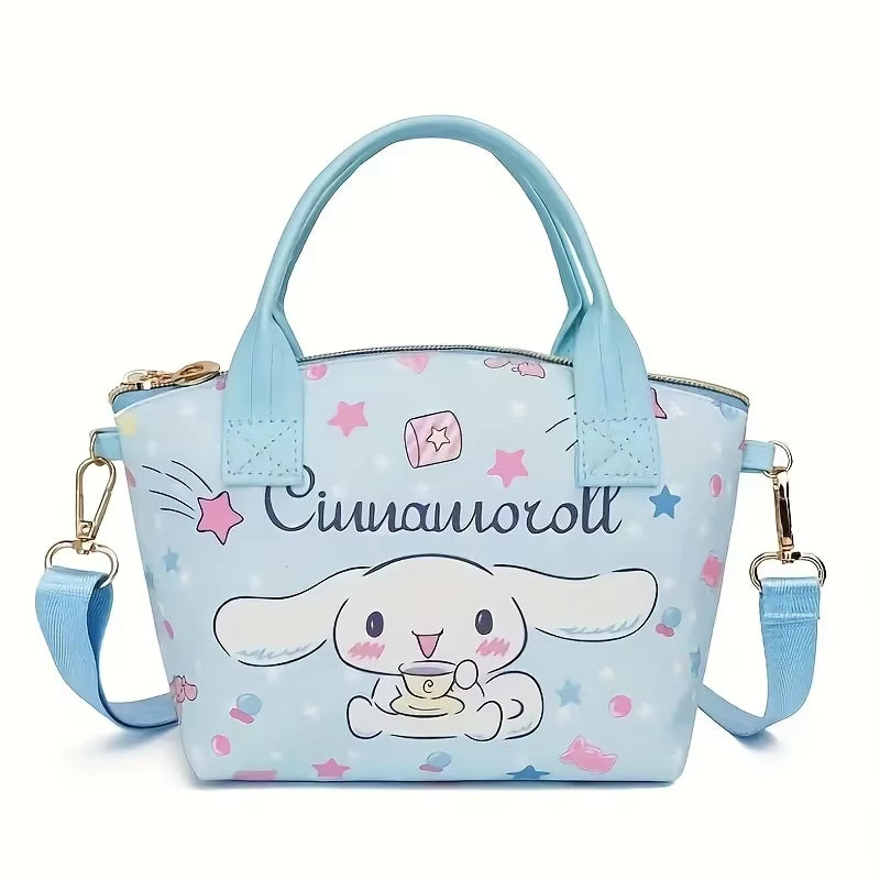 Lovely Sanrio Cinnamoroll Hello Kitty Tote Handbag Stylish Versatile with Adorable Kuromi Mymelody Prints Perfect Shoulder Bag