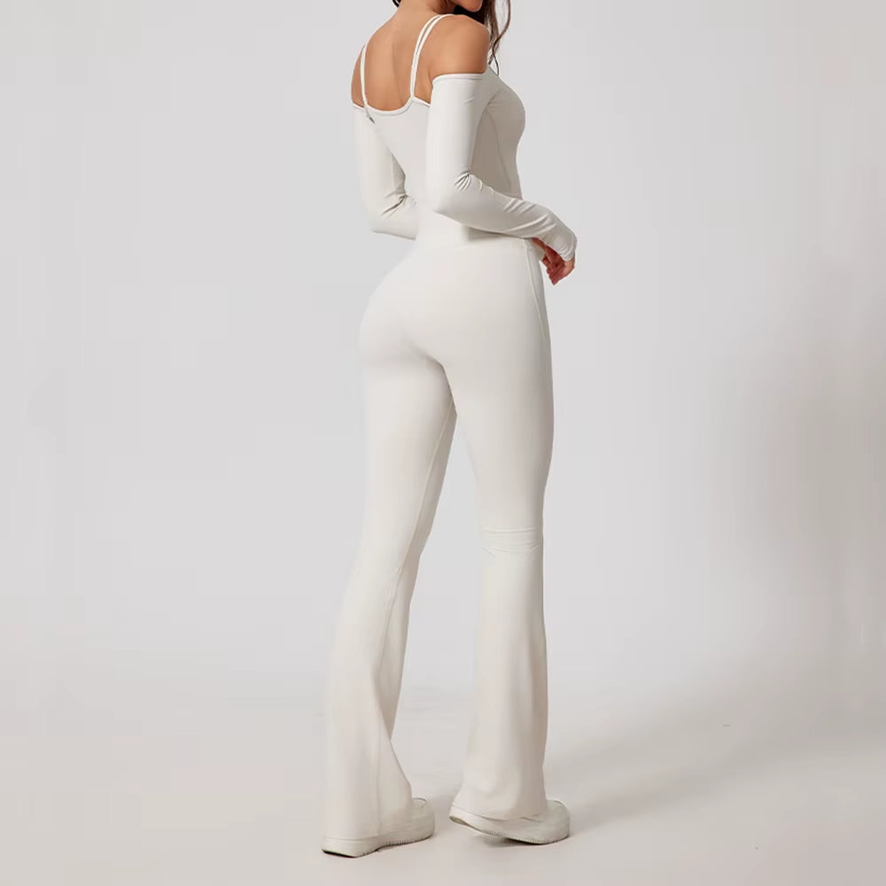 Yoga Jumpsuit Women'S Gym Fitness Bodysuits Sports Overalls for Woman Tracksuit Yoga Clothing Female Flared Trousers Sportswear