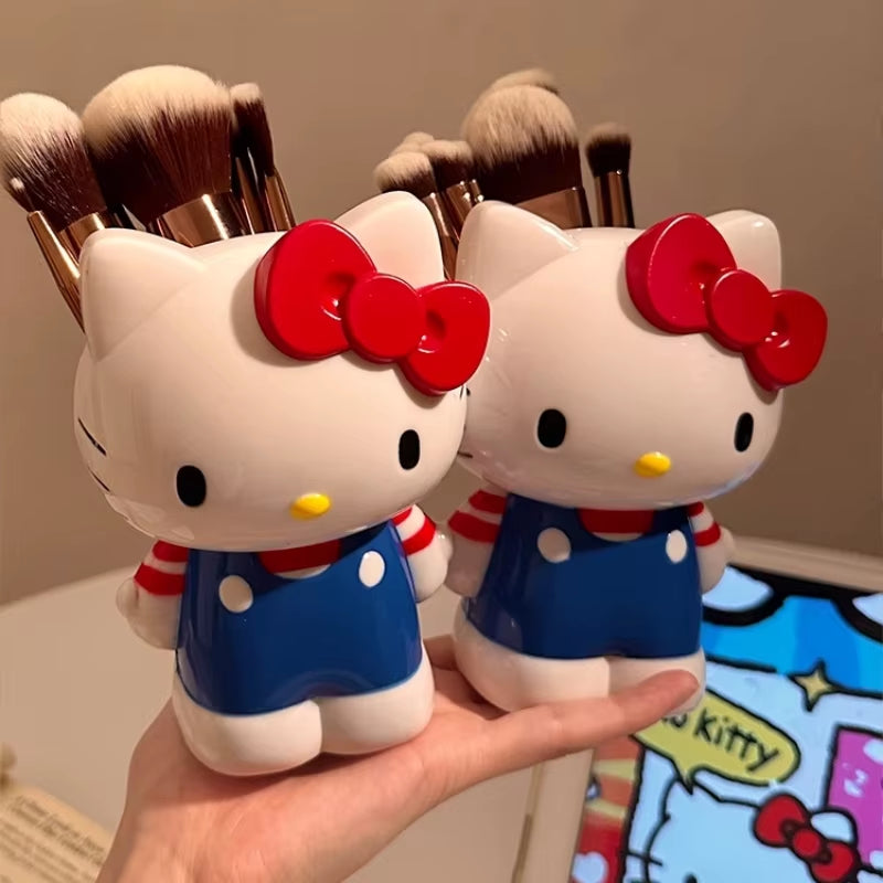Hello Kitty My Melody Anime Cartoon Pen Holder Makeup Brush Organizer Desktop Storage Decor Cute Girl Kid Kawaii Collection Gift