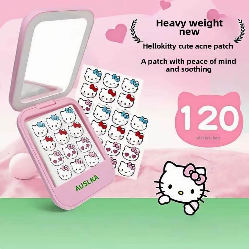 Sanrio Hello Kitty Acne Stickers Cartoon Cute High Appearance Gentle Non-Irritating Hydrocolloid Thin Breathable Acne Stickers