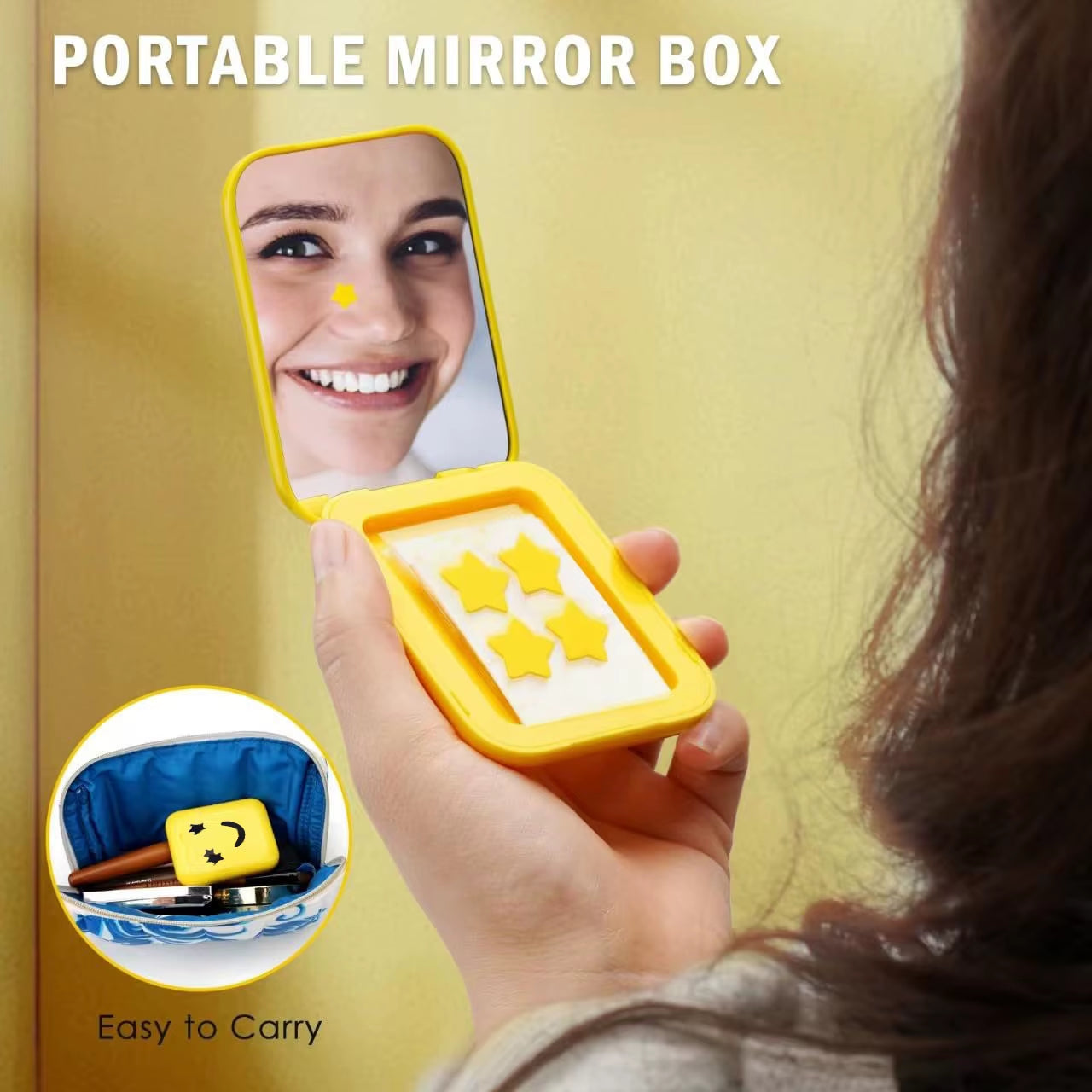 32 Stars Patches Yellow Acne Pimple Patches Invisible Concealer Fade Repair Stars Hydrocolloid Acne Patches Box Makeup Mirror