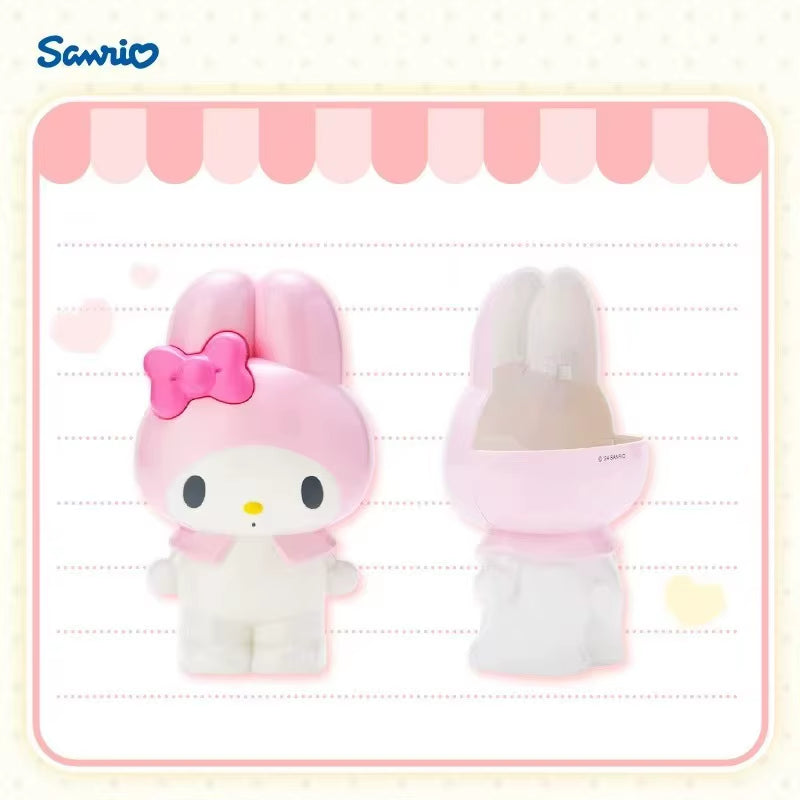 Hello Kitty My Melody Anime Cartoon Pen Holder Makeup Brush Organizer Desktop Storage Decor Cute Girl Kid Kawaii Collection Gift