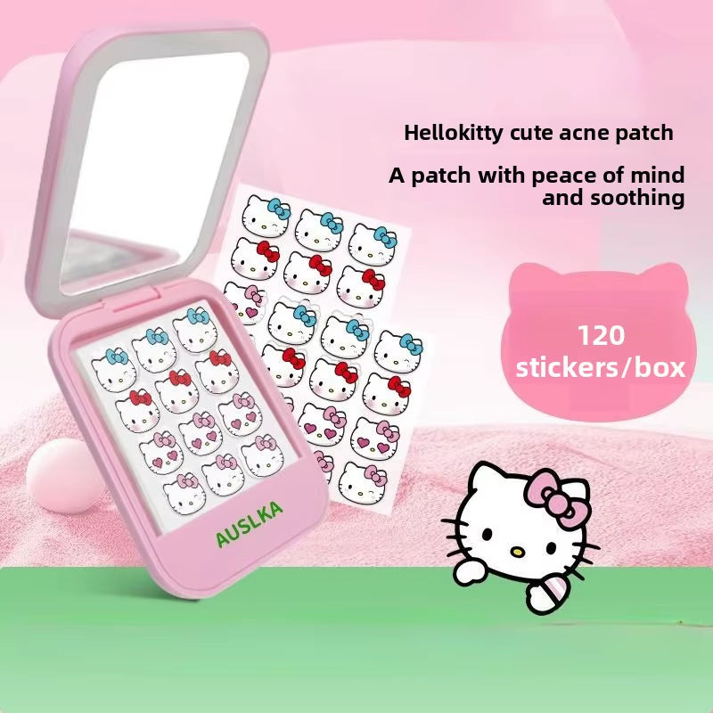 Sanrio Hello Kitty Acne Stickers Cartoon Cute High Appearance Gentle Non-Irritating Hydrocolloid Thin Breathable Acne Stickers
