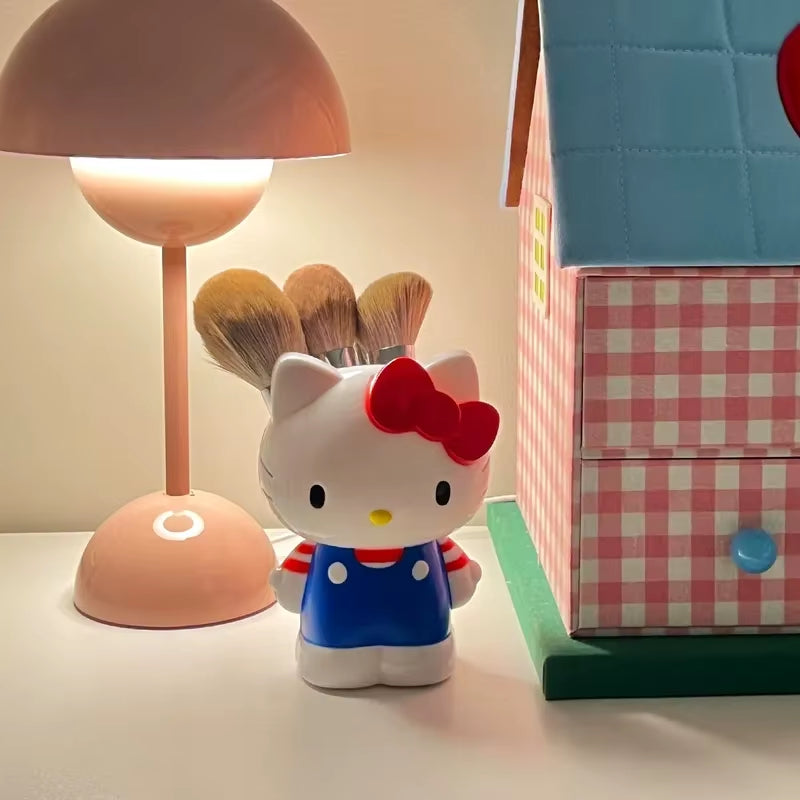 Hello Kitty My Melody Anime Cartoon Pen Holder Makeup Brush Organizer Desktop Storage Decor Cute Girl Kid Kawaii Collection Gift