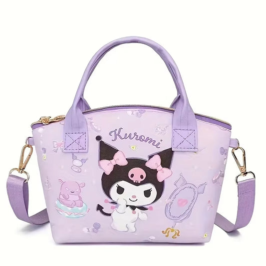 Lovely Sanrio Cinnamoroll Hello Kitty Tote Handbag Stylish Versatile with Adorable Kuromi Mymelody Prints Perfect Shoulder Bag