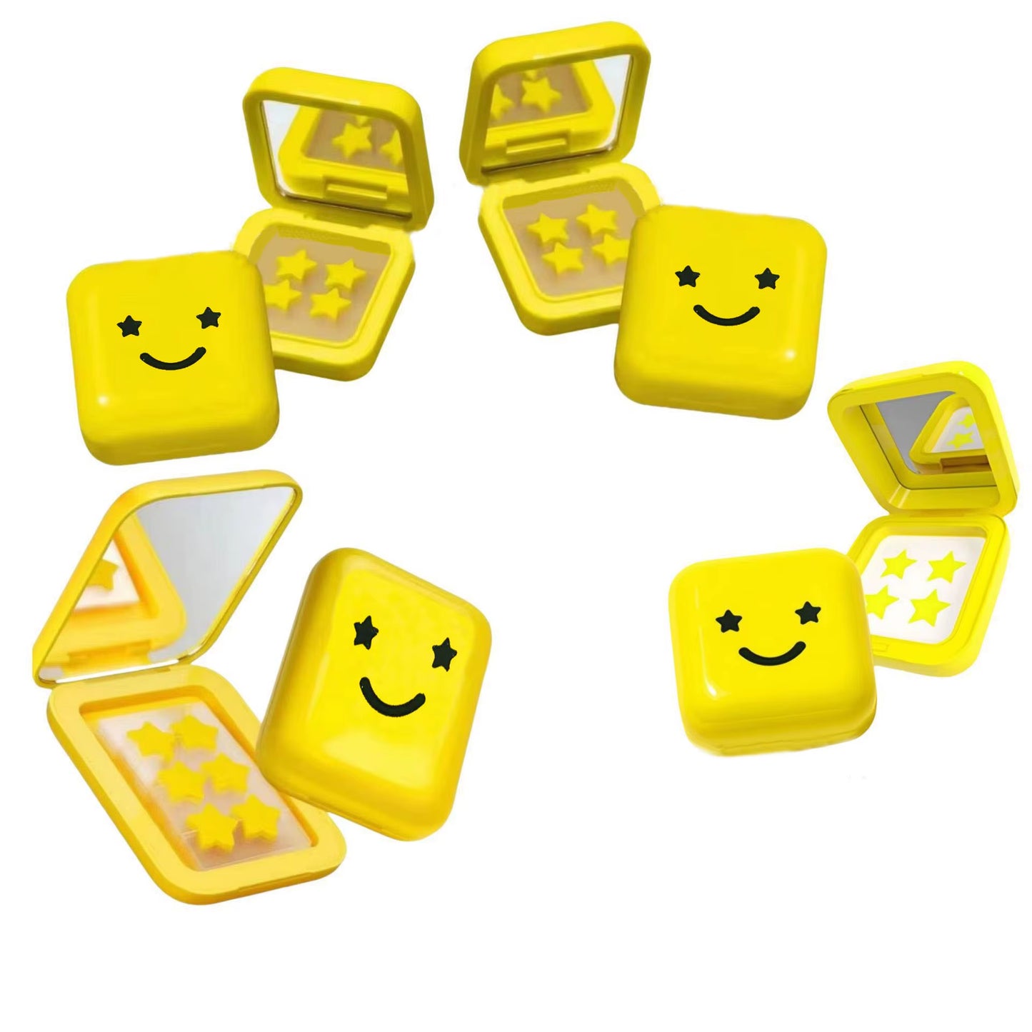 32 Stars Patches Yellow Acne Pimple Patches Invisible Concealer Fade Repair Stars Hydrocolloid Acne Patches Box Makeup Mirror