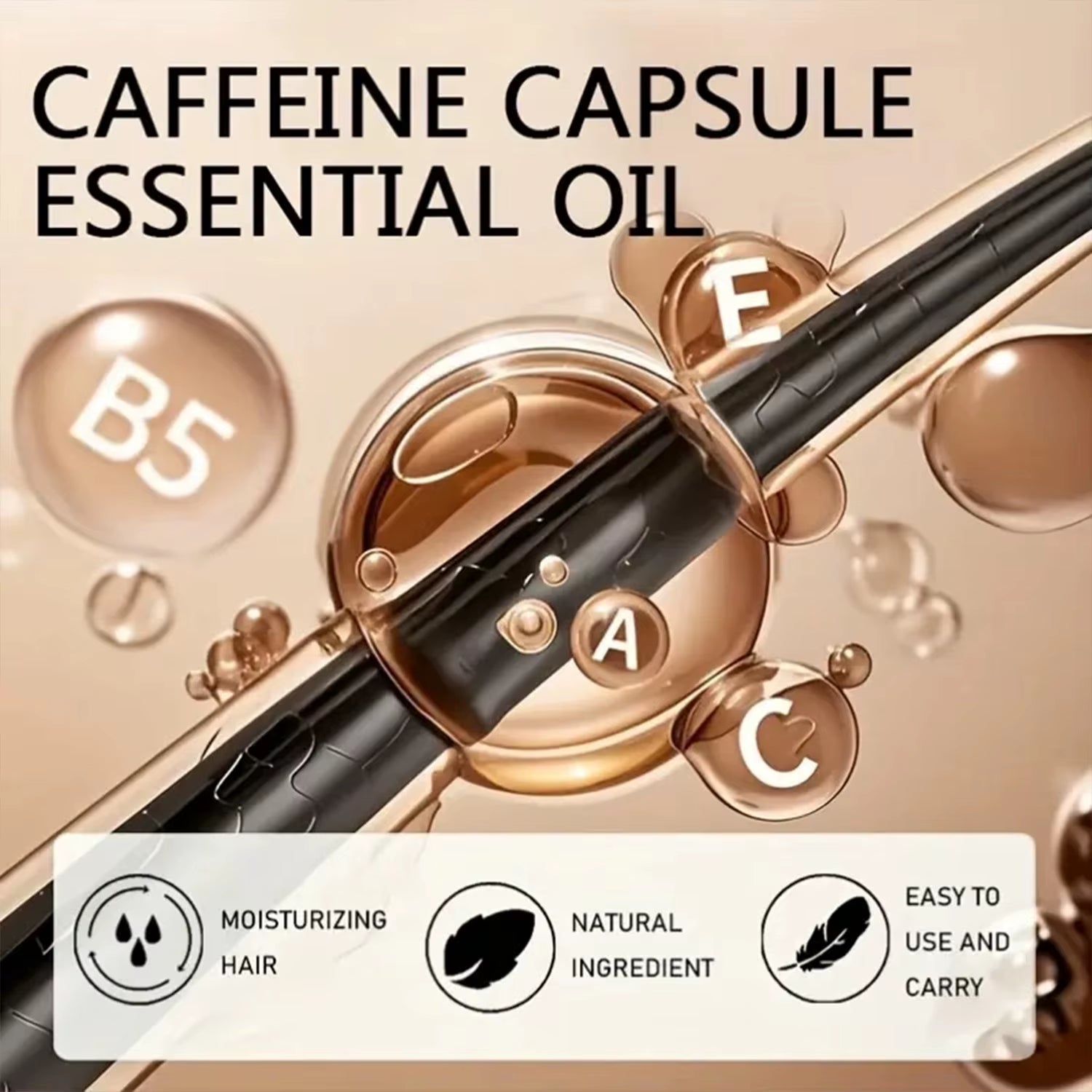 Hair Oil,High Concentration Caffeine Hair Essence,Activate Follicles,Strengthen Roots,Naturally Nourish Dry Hair,Soft Lasting Shine